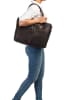 Burkely Leder-Schultertasche "Valerie" in Dunkelbraun - (B)39 x (H)33 x (T)9 cm
