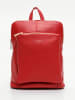 Victor & Hugo Paris Leder-Rucksack "Melania" in Rot - (B)24 x (H)27 x (T)9 cm