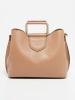 Victor & Hugo Paris Leder-Henkeltasche "Biana" in Taupe - (B)29 x (H)25 x (T)13 cm