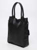 Victor & Hugo Paris Skórzany shopper bag "Noa" w kolorze czarnym - 34 x 38 x 11 cm