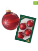 Krebs Glas Lauscha Kerstballen rood - 4 stuks