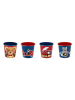 Trendy Kitchen by EXCÉLSA 4-delige set: koffiekoppen "Vintage Toys" rood/blauw - 90 ml
