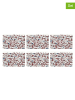Trendy Kitchen by EXCÉLSA 6-delige set: placemats "Innsbruck" rood/blauw/grijs - (B)43 x (H)29 cm