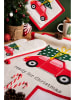 Trendy Kitchen by EXCÉLSA Pannenlap "Ready for Christmas" crème/rood - (L)20 x (B)20 cm