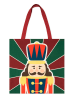 Trendy Kitchen by EXCÉLSA Boodschappentas "Vintage Christmas" groen/rood - (B)41,4 x (H)41,5 cm