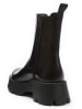 Frank Daniel Leder-Chelsea-Boots in Schwarz