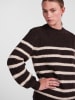 Pieces Trui donkerbruin/beige