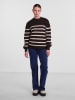 Pieces Trui donkerbruin/beige