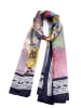 Made in Silk Zijden sjaal donkerblauw/meerkleurig - (B)110 x (H)190 cm