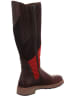 Think! Leren laarzen "Cogita" bruin/rood