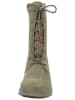 Think! Leder-Stiefel "Cogita" in Khaki