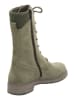 Think! Skórzane kozaki "Cogita" w kolorze khaki