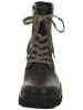 Think! Leder-Boots "Kangae" in Schwarz/ Khaki