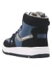 Vingino Leren sneakers "Rens" donkerblauw