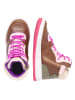 Vingino Leren sneakers "Senne" bruin/meerkleurig
