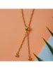 LUNAMOVAS Vergold. Halskette mit Schmuckelementen - (L)36 cm