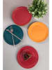 Violeta Home 6er-Set: Dessertteller in Gelb/ Blau/ Rot - Ø 20 cm