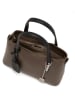 Anna Morellini Leder-Henkeltasche "Dalila" in Taupe - (B)28 x (H)22 x (T)8 cm