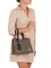 Anna Morellini Leder-Henkeltasche "Dalila" in Taupe - (B)28 x (H)22 x (T)8 cm