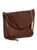 Anna Morellini Leder-Umhängetasche "Alice" in Braun - (B)22 x (H)18 x (T)2 cm