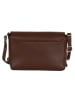 Anna Morellini Leder-Umhängetasche "Lola" in Dunkelbraun - (B)24 x (H)18 x (T)6 cm