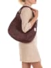 Anna Morellini Leder-Schultertasche "Concetta" in Bordeaux - (B)38 x (H)34 x (T)10 cm
