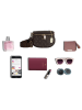 Anna Morellini Leder-Gürteltasche "Domenica" in Dunkelbraun - (B)19 x (H)15 x (T)8 cm
