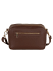 Anna Morellini Leder-Umhängetasche "Pippa" in Dunkelbraun - (B)25 x (H)16 x (T)6 cm