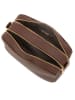 Anna Morellini Leder-Umhängetasche "Pippa" in Dunkelbraun - (B)25 x (H)16 x (T)6 cm
