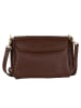 Anna Morellini Leder-Umhängetasche "Matalia" in Dunkelbraun - (B)22 x (H)17 x (T)9 cm