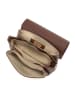 Anna Morellini Leder-Umhängetasche "Matalia" in Dunkelbraun - (B)22 x (H)17 x (T)9 cm