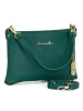 Anna Morellini Leder-Schultertasche "Sancia" in Grün - (B)25 x (H)16 x (T)4 cm