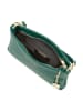 Anna Morellini Leder-Schultertasche "Sancia" in Grün - (B)25 x (H)16 x (T)4 cm