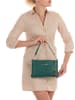 Anna Morellini Leder-Schultertasche "Sancia" in Grün - (B)25 x (H)16 x (T)4 cm