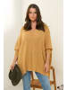 Curvy Lady Pullover in Hellbraun