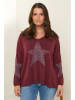 Curvy Lady Pullover in Bordeaux