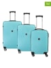 Geographical Norway 3tlg. Hardcase-Trolleyset "Sunlighteo" in Hellblau
