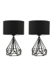 Opviq Lampy stołowe (2 szt.) w kolorze czarnym - 41 x Ø 24 cm