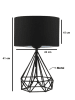 Opviq 2er-Set: Tischleuchten in Schwarz - (H)41 x Ø 24 cm