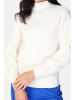 ASSUILI Kaszmirowy sweter w kolorze kremowym