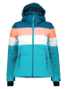 CMP Ski-/ Snowboardjacke in Türkis/ Weiß/ Rosa