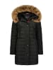 Geographical Norway Doorgestikte mantel "Charlize" zwart