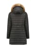 Geographical Norway Doorgestikte mantel "Charlize" zwart