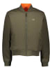 Lacoste Wende-Übergangsjacke in Khaki/ Orange
