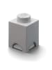 LEGO 4tlg. Set: Aufbewahrungsboxen "Brick" in Schwarz/Grau/Weiß