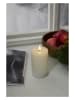 STAR Trading LED-Wachskerze "Flamme Flow" in Weiß - (H)15 cm