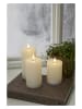 STAR Trading LED-Wachskerze "Flamme Flow" in Weiß - (H)15 cm