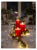 STAR Trading LED-Wachskerze "Flamme Flow" in Rot - (H)12,5 cm