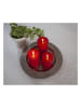 STAR Trading LED-Wachskerze "Flamme Flow" in Rot - (H)12,5 cm