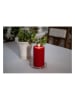 STAR Trading Świeca LED "Flamme Flow" w kolorze czerwonym - wys. 15 cm